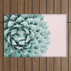 Succulent splendour - blush Outdoor Rug Gallery Image 1