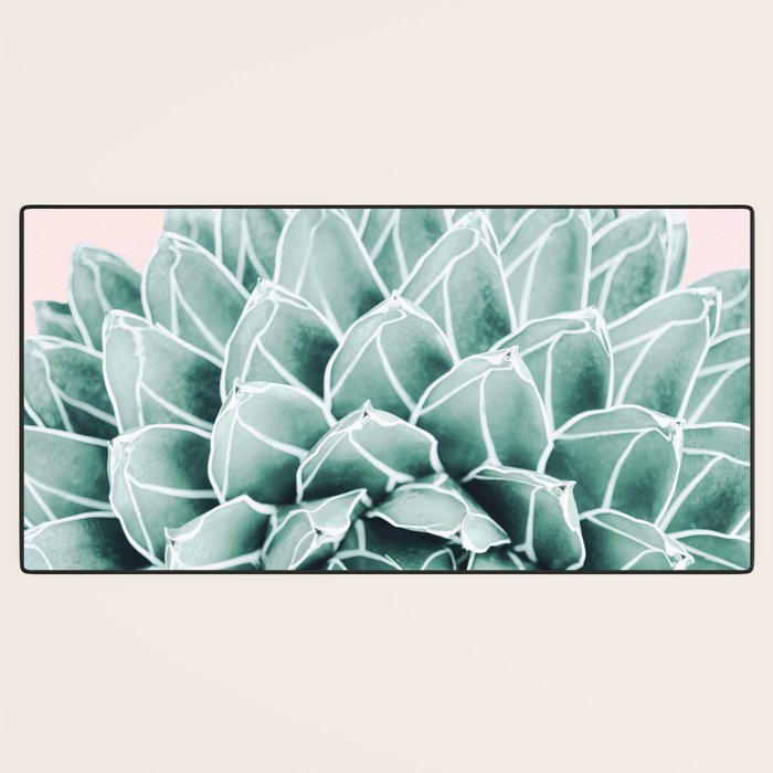 Succulent splendour - blush Desk Mat Gallery Image 3