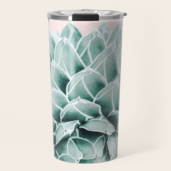 Succulent splendour - blush Travel Mug Gallery Image 1