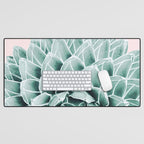 Succulent splendour - blush Desk Mat Gallery Image 1