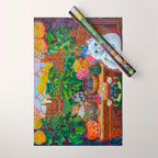 'Master of Cat College' Vintage Cat Art by Louis Wain Wrapping Paper Gallery Image 1
