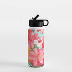 Azalea and Wildflower Bouquet on Teal Water Bottle Gallery Image 1