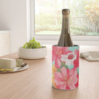 Azalea and Wildflower Bouquet on Teal Wine Chiller Gallery Image 4