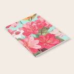 Azalea and Wildflower Bouquet on Teal Notebook Gallery Image 2