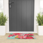 Azalea and Wildflower Bouquet on Teal Welcome Mat Gallery Image 3