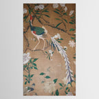 Antique French Chinoiserie in Tan & White Tablecloth Gallery Image 2