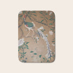 Antique French Chinoiserie in Tan & White Bath Mat Gallery Image 1