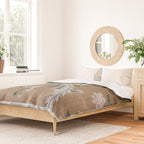 Antique French Chinoiserie in Tan & White Duvet Cover Gallery Image 2