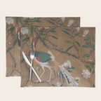Antique French Chinoiserie in Tan & White Placemat Gallery Image 1