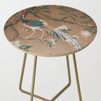 Antique French Chinoiserie in Tan & White Side Table Gallery Image 2