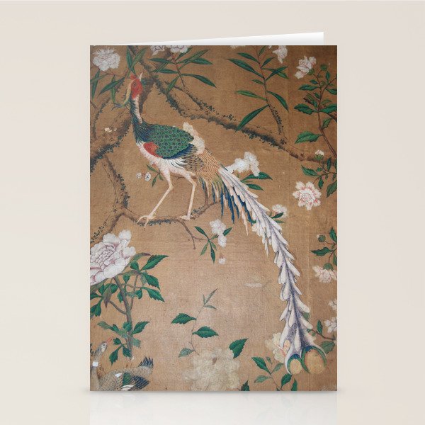 Antique French Chinoiserie in Tan & White Stationery Card Gallery Image 2