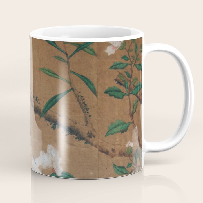 Antique French Chinoiserie in Tan & White Coffee Mug Gallery Image 1