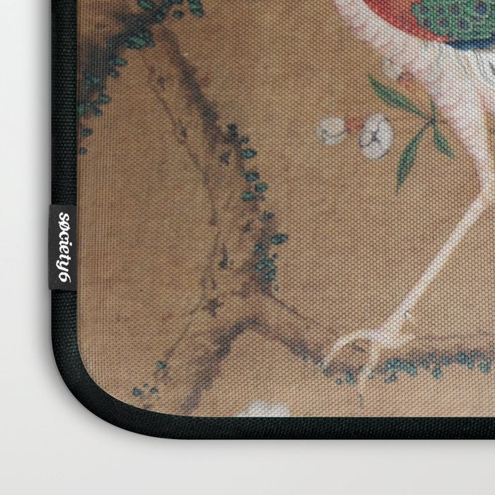 Antique French Chinoiserie in Tan & White Laptop Sleeve Gallery Image 3
