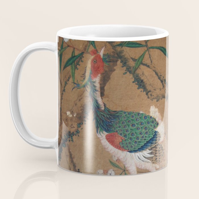 Antique French Chinoiserie in Tan & White Coffee Mug Gallery Image 3
