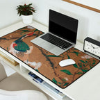 Antique French Chinoiserie in Tan & White Desk Mat Gallery Image 2