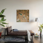 Antique French Chinoiserie in Tan & White Wood Wall Art Gallery Image 2