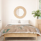 Antique French Chinoiserie in Tan & White Duvet Cover Gallery Image 3