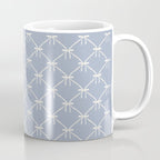 Bows & Ribbons Pattern XLIV Light Pastel Blue Coffee Mug Gallery Image 1