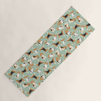 beagle scatter mint Yoga Mat Gallery Image 1