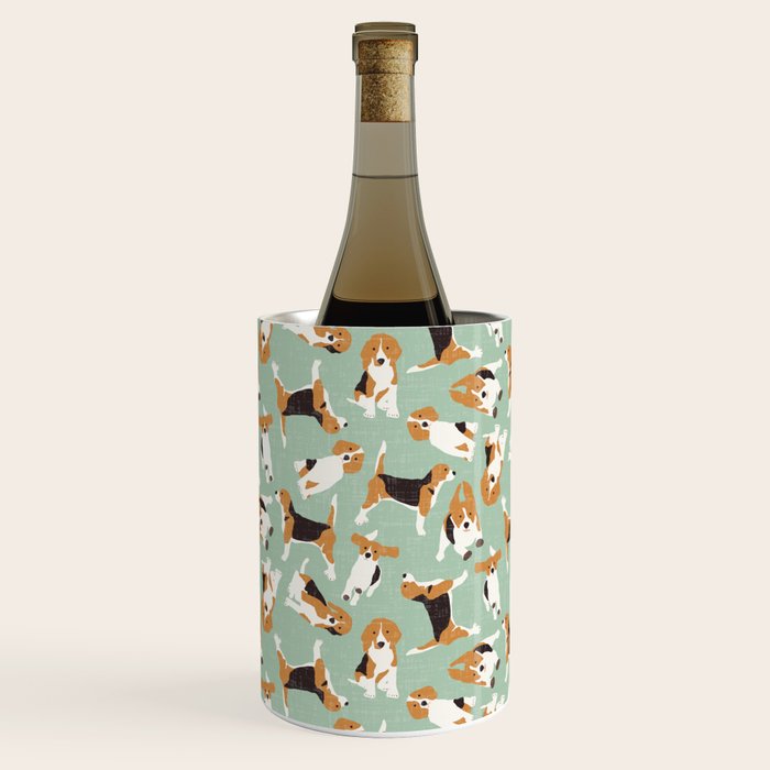 beagle scatter mint Wine Chiller Gallery Image 3