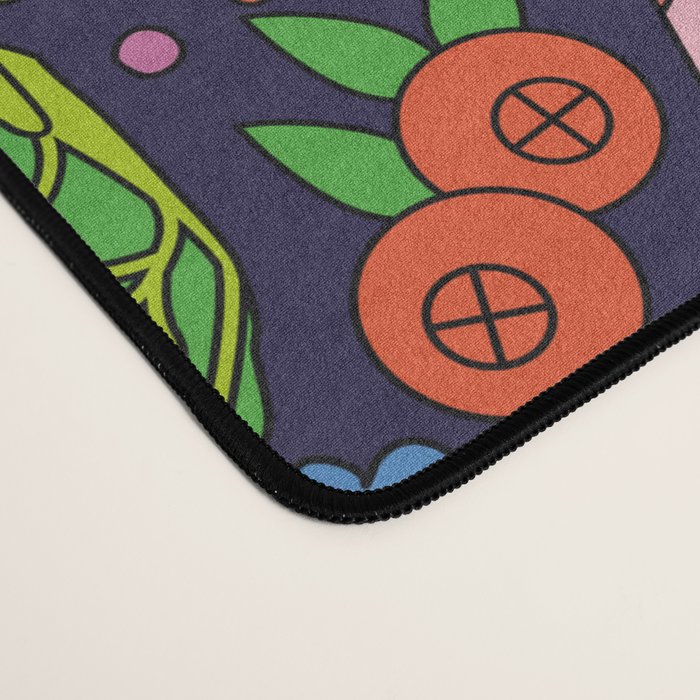 60s 70s psychedelic Modern Christmas Confetti Pattern Desk Mat Gallery Image 4