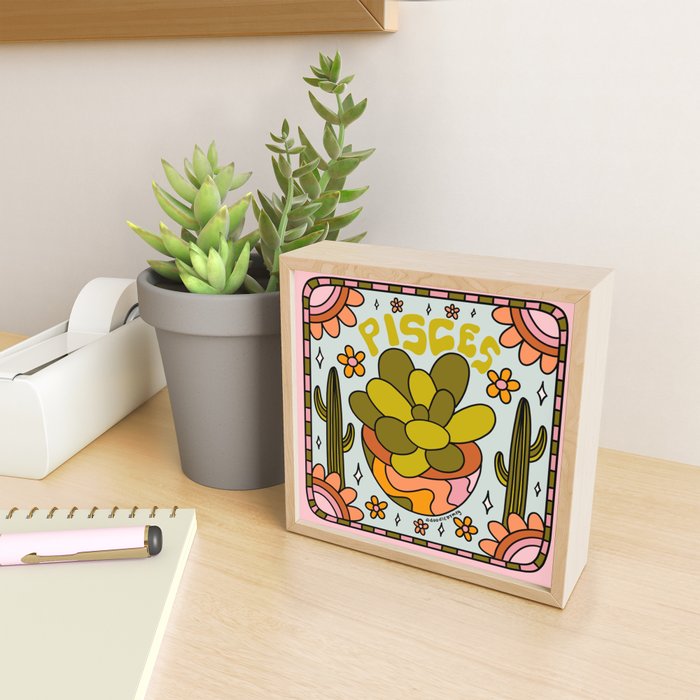 Pisces Cactus Mini Art Print Gallery Image 2