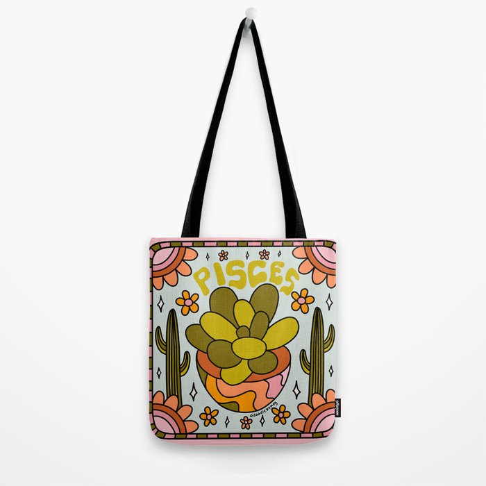 Pisces Cactus Tote Bag Gallery Image 2