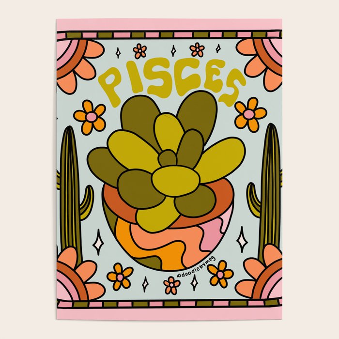 Pisces Cactus Poster Gallery Image 4
