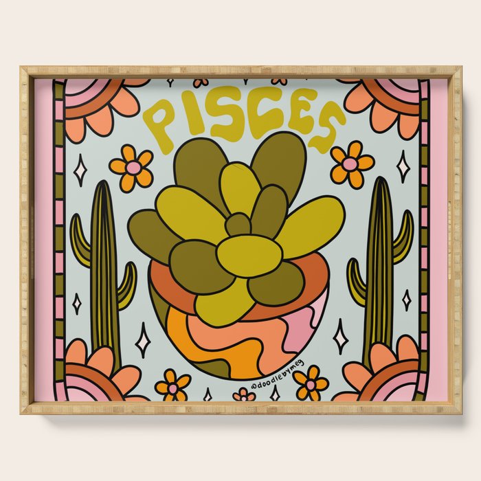 Pisces Cactus Serving Tray Gallery Image 1