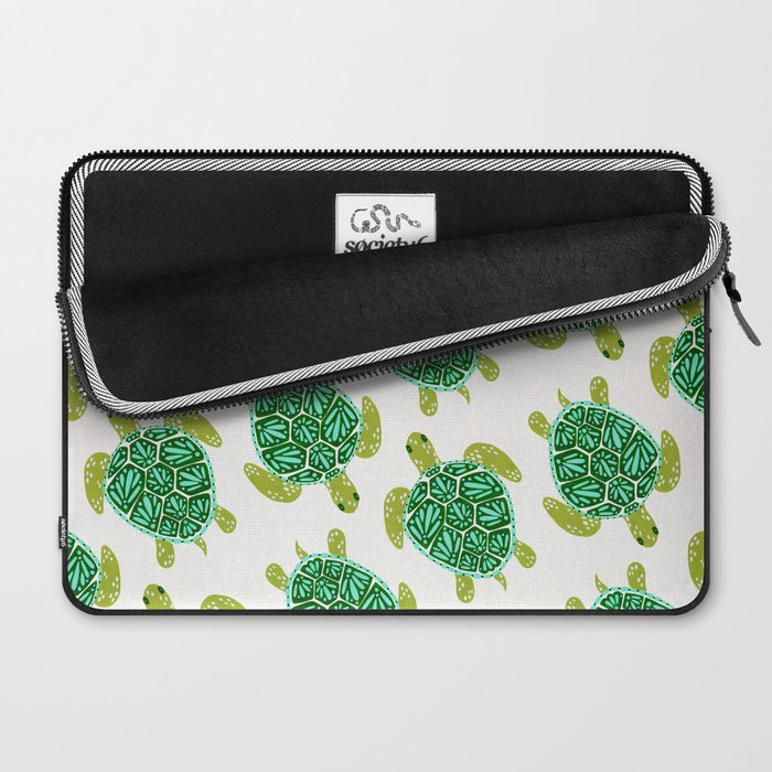 Sea Turtle - Green Palette Laptop Sleeve Gallery Image 2