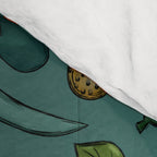 Dinosaurs, Jurassic Art, Volcanos and T-Rex, Dino Print, Dark Blue Comforter Gallery Image 4