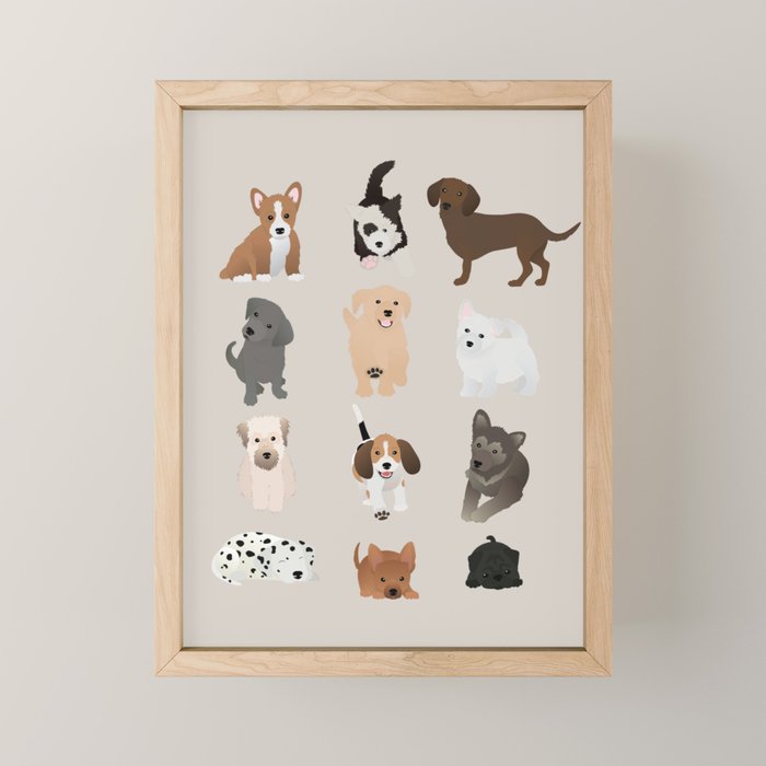 dogs Mini Art Print Gallery Image 1
