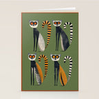 Striped Lemurs Stationery Card Gallery Image 2