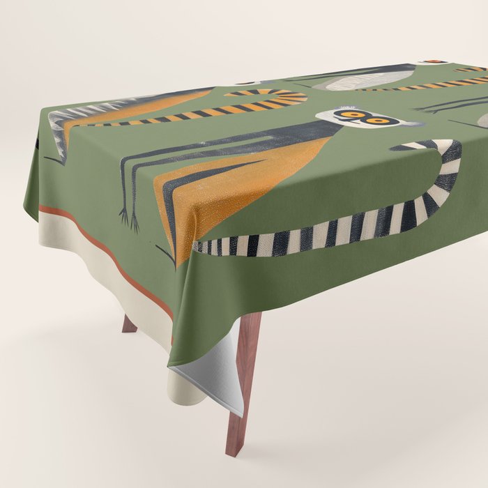 Striped Lemurs Tablecloth Gallery Image 1