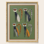 Striped Lemurs Serving Tray Gallery Image 1