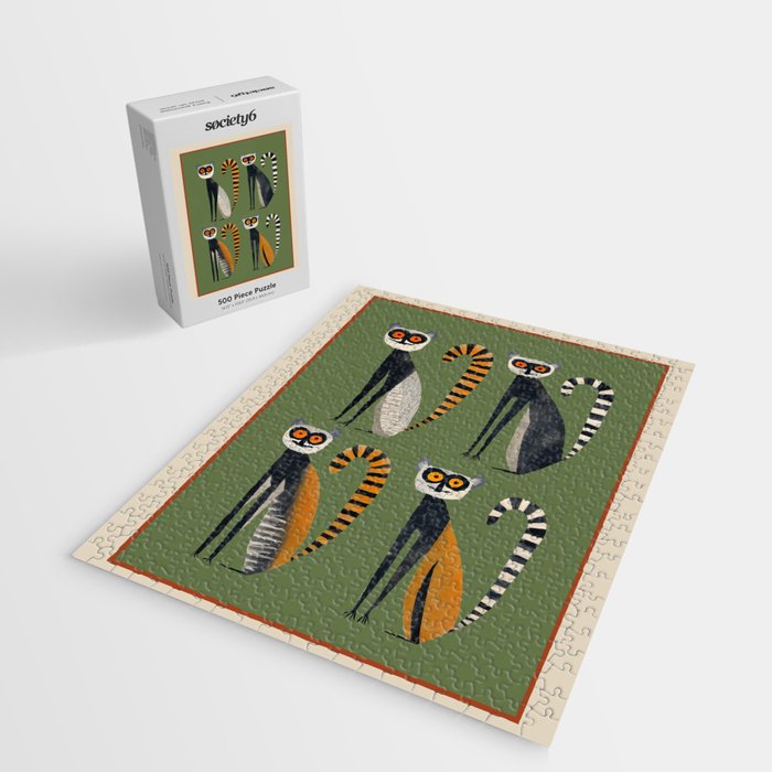 Striped Lemurs Jigsaw Puzzle Gallery Image 2
