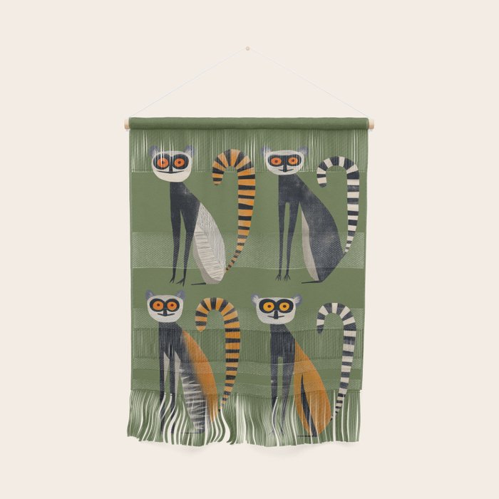 Striped Lemurs Wall Hanging Gallery Image 1