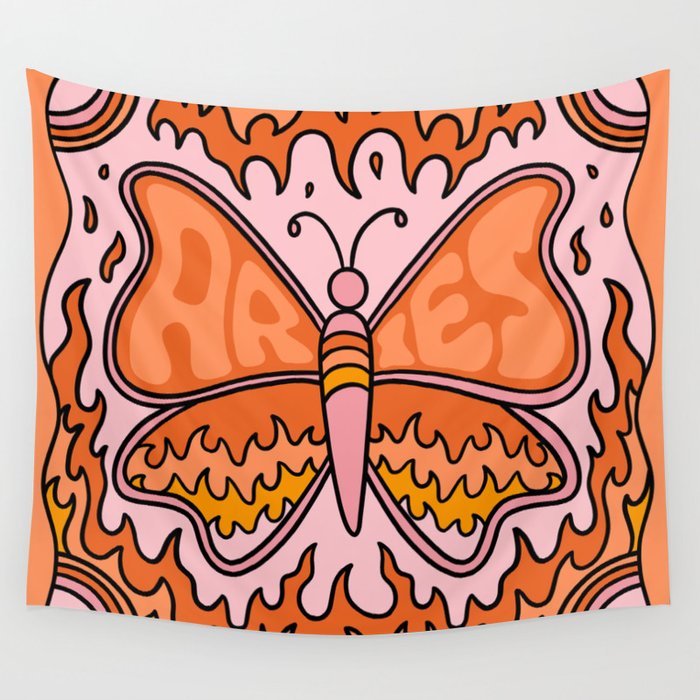Aries Butterfly Wall Tapestry Gallery Image 4