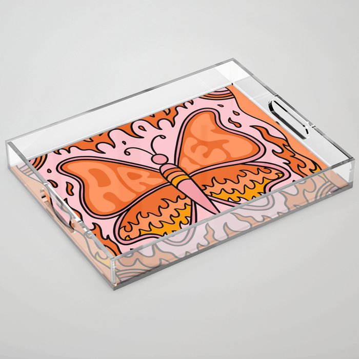Aries Butterfly Acrylic Tray Gallery Image 1