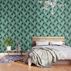 Jackalope - teal & black Wallpaper Gallery Image 3
