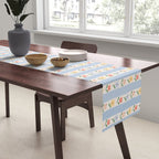 Sweet Floral Stripes - vintage blue Table Runner Gallery Image 2