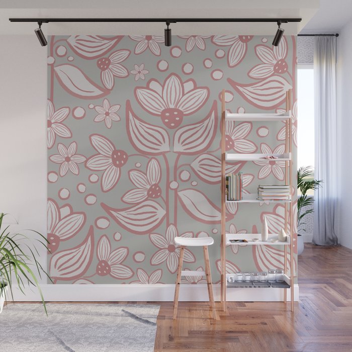 Sweet Florentia Pink Wall Mural Gallery Image 1