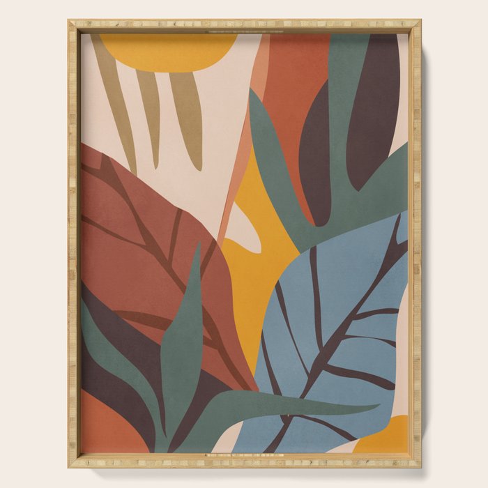 Abstract Art Jungle Serving Tray Gallery Image 1