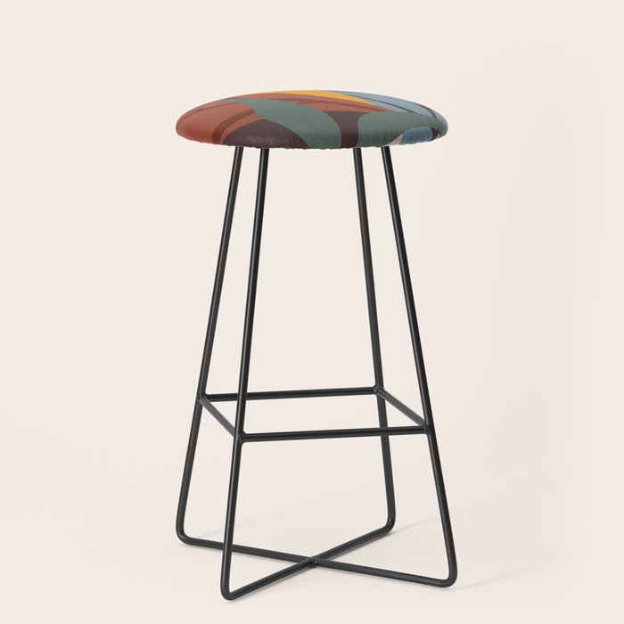 Abstract Art Jungle Stool Gallery Image 1