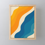 Minimalist abstract waves Mini Art Print Gallery Image 1