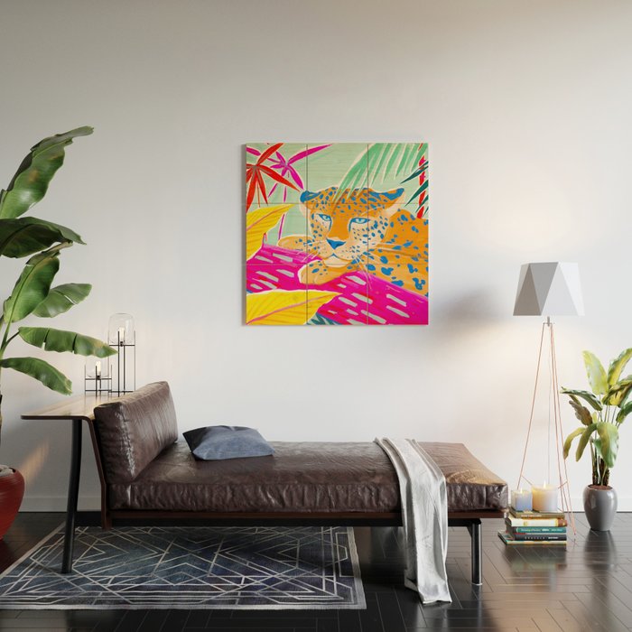 Vibrant Jungle Wood Wall Art Gallery Image 2