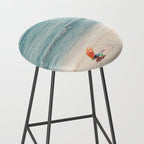 Aerial Orange Beach Umbrella - Ocean - Beach and Sea photography by Ingrid Beddoes Stool Gallery Image 2