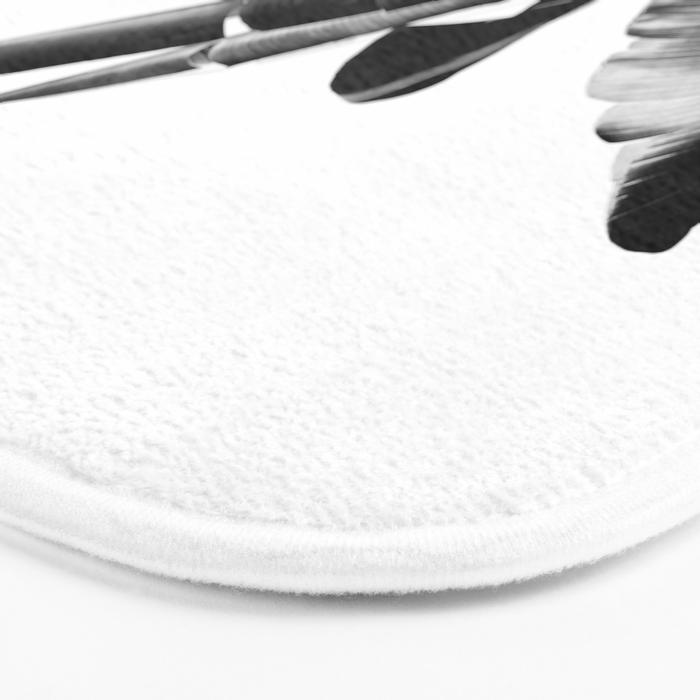 Traveler palm - bw Bath Mat Gallery Image 3