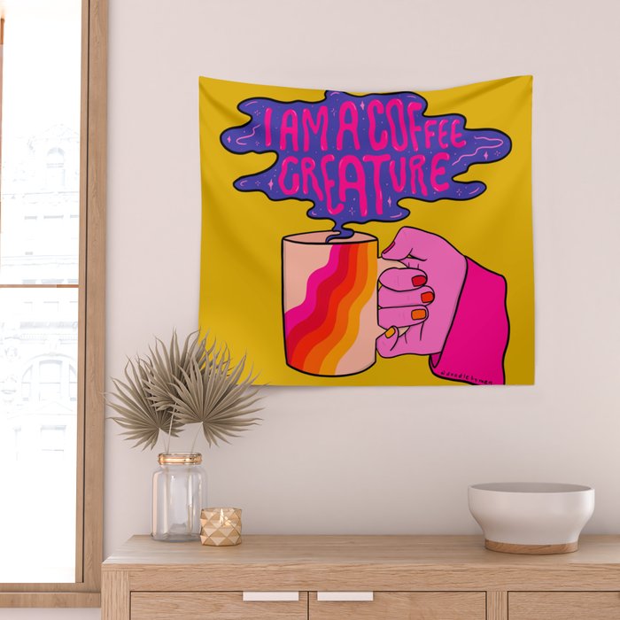 Coffee Creature Wall Tapestry Gallery Image 2
