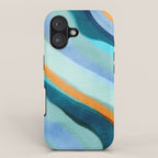Abstract Blue Fluid iPhone Case Gallery Image 1